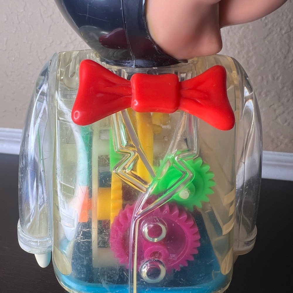 Vintage 1970s Disney Mickey Mouse Windup Toy Transparent Gear Body Gabriel - Picture 5 of 10
